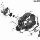 Spyder RT SE5 01- clutch cover and water pump