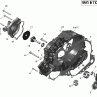 Spyder RT LTD 01- clutch cover and water pump