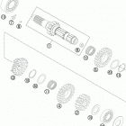 350 SXF ENGINE Трансмиссия-ведомый вал