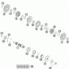 500 EXC ENGINE Трансмиссия 2-контрпривод