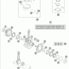 690 DUKE BLACK ENGINE Коленвал и поршень