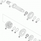 250 XCFW ENGINE Трансмиссия-ведомый вал