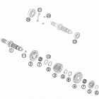 500 EXC ENGINE Трансмиссия-ведомый вал