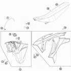 250 XCFW Бак,сидение