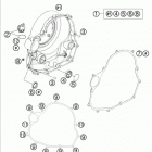 690 DUKE BLACK ENGINE Кожух сцепления