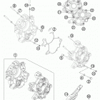 65 SX ENGINE Картер двигателя