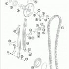 690 DUKE BLACK ENGINE Газо-распределительный механизм