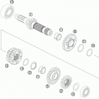 250 XC ENGINE Transmission i – main shaft