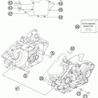 200 XCW ENGINE Картер двигателя
