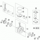 450 XCW ENGINE Коленвал и поршень