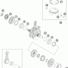 450 SXF ENGINE Коленвал и поршень