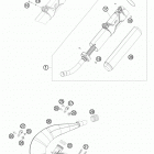 250 SX CHASSIS Глушитель