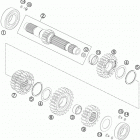690 ENDURO ENGINE Трансмиссия-ведомый вал