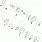 350 SXF ENGINE Трансмиссия-ведомый вал