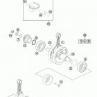 250 XCFW ENGINE Коленвал и поршень