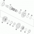 250 XCW ENGINE Трансмиссия-ведомый вал