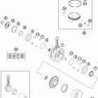 350 XCF ENGINE Коленвал и поршень