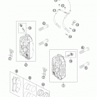 RC8R WHITE CHASSIS Передний тормозной суппорт