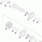 250 SXF ENGINE Трансмиссия-ведомый вал