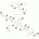 85 SX ENGINE Коленвал и поршень