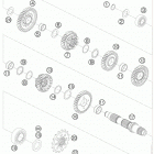 RC8R TRACK ENGINE Трансмиссия 2-контрпривод