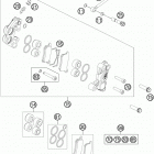 65 SX CHASSIS Передний тормозной суппорт