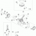 RC8R TRACK ENGINE Коленвал и поршень