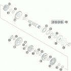 250 XCF ENGINE Трансмиссия 2-контрпривод