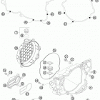 TE 300 ENGINE Кожух сцепления