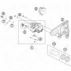 RC8R WHITE CHASSIS Тормозной суппорт задний