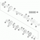 250 SXF ENGINE Трансмиссия 2-контрпривод