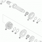 250 XCFW ENGINE Трансмиссия-ведомый вал