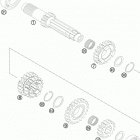 250 XCF ENGINE Трансмиссия-ведомый вал