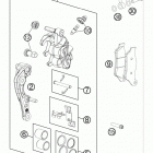 350 XCFW CHASSIS Передний тормозной суппорт