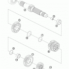 RC8R ENGINE Трансмиссия-ведомый вал
