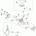 RC8R ENGINE Коленвал и поршень