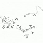 RC8R WHITE CHASSIS Центральная стояночная подножка