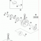 250 SXF ENGINE Коленвал и поршень