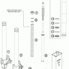 990 SMT CHASSIS Передняя вилка в разборе
