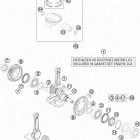 690 ENDURO ENGINE Коленвал и поршень