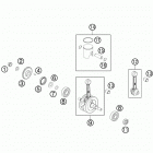 50 SX MINI ENGINE Коленвал и поршень