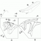 350 SXF CHASSIS Бак,сидение