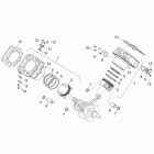 Shiver 750 Блок цилиндров с поршнями