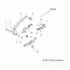 V11CA36/CB36 KINGPIN ALL OPTIONS Brakes, brake pedal and rear master cylinder - v11...