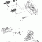 V12WB36NA HIGHBALL Drive train, shift forks and drum - v12wb36na