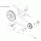 V11HA36/HB36/HS36 HAMMER ALL OPTIONS Drive train, drive sprocket and belt and guards - ...