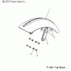 V12WB36NA HIGHBALL Body, fender, front - v12wb36na