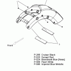 V12TW36/DW36/KW36 CROSS COUNTRY ALL OPTIONS Body, fender, rear - v12tw36 / dw36 / kw36 all opt...