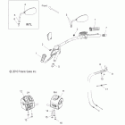 V11CA36/CB36 KINGPIN ALL OPTIONS Steering, controls and mirrors - v11ca36 / cb36 al...