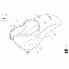 Scarabeo 50 2T E2 (Piaggio Engine) Rear body i - rear fairing
